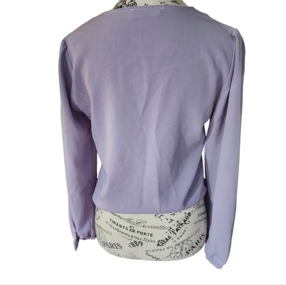 Elodie Light Purple Blouse Size X-Small - Picture 2 of 3